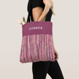 Abstracte Patronen Penseelstreek Gepersonaliseerde Tote Bag
