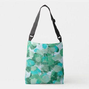 Abstracte Patronen Penseelstreken Gepersonaliseerd Crossbody Tas