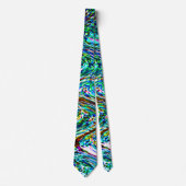 Abstracte patronen turquoise kleurrijk trendy stropdas (Voorkant)