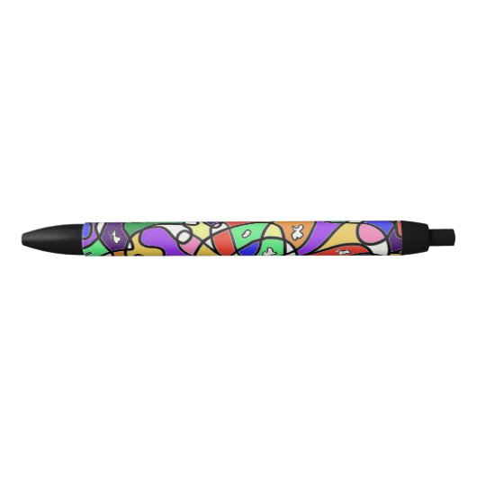  Abstracte patronen  Zwarte Inkt Pen (Voorkant)