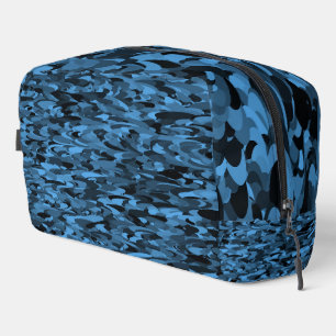Abstracte Patroon Blauw Zwart Toilettas Toilettasje