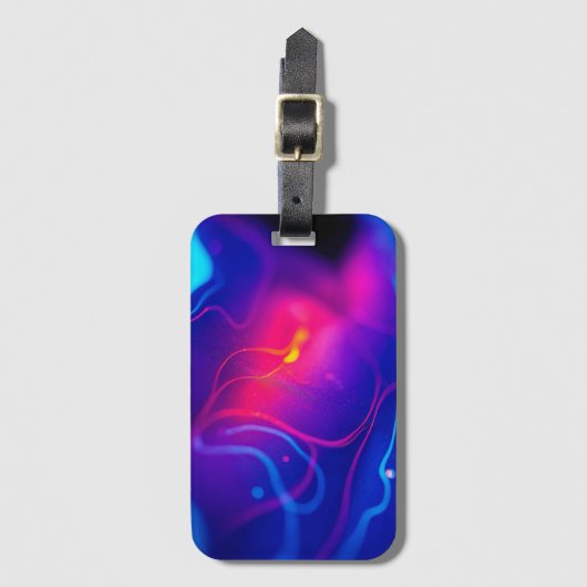 Abstracte Patroon Kleurrijke Artistiek Bagagelabel (Voorkant (verticaal))