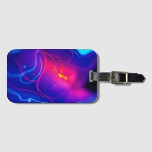Abstracte Patroon Kleurrijke Artistiek Bagagelabel (Voorkant (horizontaal))