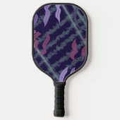 Abstracte patroon kunst van waterverfstreken pickleball paddle (Achterkant)