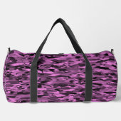 Abstracte Patroon Paarse Zwarte Duffel Bag Plunjezak (Voorkant)