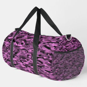 Abstracte Patroon Paarse Zwarte Duffel Bag Plunjezak