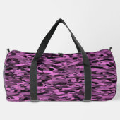 Abstracte Patroon Paarse Zwarte Duffel Bag Plunjezak (Achterkant)