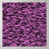 Abstracte Patroon Paarse Zwarte Poster (Voorkant)