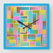 ABSTRACTE PATROON VIERKANTE KLOK (Voorkant)
