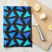 Abstracte patroonblues theedoek (Quarter Fold)