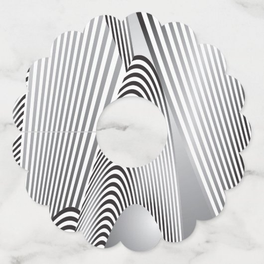 Abstracte Patrooncreatie 3 Wijnglaslabel (Voorkant)