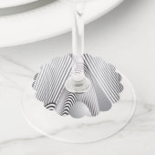 Abstracte Patrooncreatie 3 Wijnglaslabel (Dichtbij)