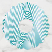 Abstracte Patrooncreatie 4 Wijnglaslabel (Achterkant)