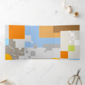 Abstracte patrooncreatie drieluik wenskaart (Binnen)