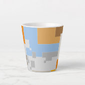 Abstracte patrooncreatie latte mok (Voorkant)