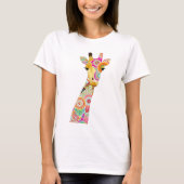 Abstracte PatroonGiraffe T-rokken T-shirt (Voorkant)