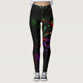 abstracte patroonkunst leggings (Voorkant)