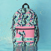 Abstracte pattereerde vis bedrukte rugzak