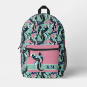 Abstracte pattereerde vis bedrukte rugzak (Voorkant)