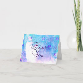 Abstracte Pauw, Aquarel Bedankkaartjes Bedankkaart