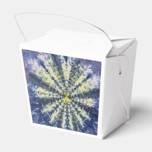 Abstracte Pauwveer Voedseldoos Bedankdoosjes (Achterkant)