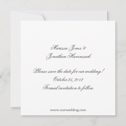 Abstracte Peach Flowers Grey Sunburst Save the Dat Save The Date (Achterkant)