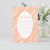 Abstracte Peach Fuzz Waterverf Modern Minimalist Bedankkaart (Staand voorkant)