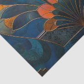 Abstracte Peacock Art Deco Tissuepapier (Detail)