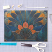 Abstracte Peacock Art Deco Tissuepapier (Craft)