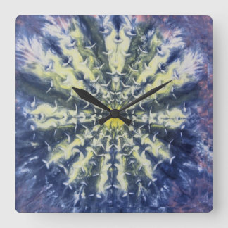 Abstracte Peacock Feather Clock Vierkante Klok