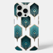 Abstracte Peacock Feather geometrisch ontwerp Case-Mate iPhone Case (Achterkant)