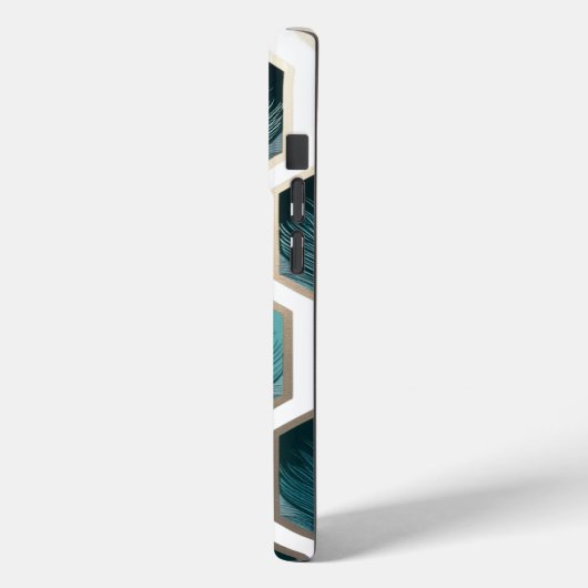 Abstracte Peacock Feather geometrisch ontwerp Case-Mate iPhone Case (Achterkant / Links)