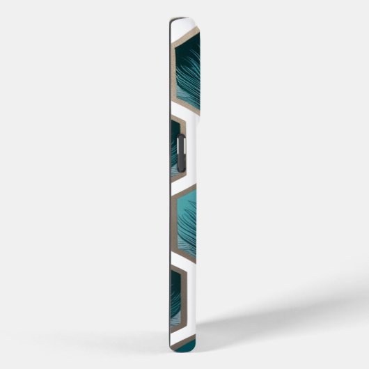 Abstracte Peacock Feather geometrisch ontwerp Case-Mate iPhone Case (Achterkant / Rechts)