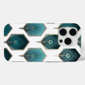 Abstracte Peacock Feather geometrisch ontwerp Case-Mate iPhone Case (Achterkant (horizontaal))