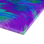 Abstracte Peacock Feather Glass snijplank (Hoek)