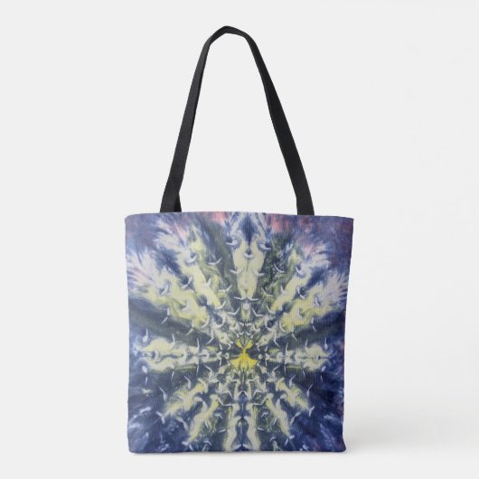 Abstracte Peacock Feathers Canvas tas (Achterkant)