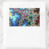 Abstracte Peacock Feathers - kleurrijke fractal ku Rechthoekige Sticker (Tas)