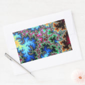 Abstracte Peacock Feathers - kleurrijke fractal ku Rechthoekige Sticker (Envelop)