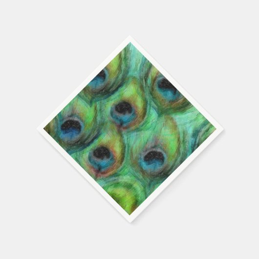 Abstracte Peacock Feathers Servetten (Hoek)