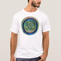 Abstracte Peacock Mannen T-Shirt