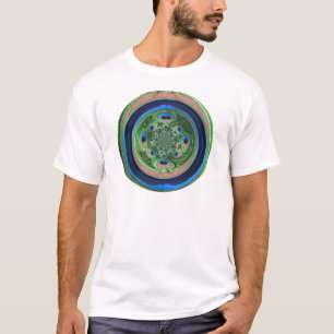 Abstracte Peacock Mannen T-Shirt