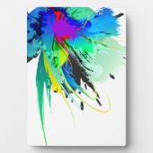 Abstracte Peacock Paint Spletters Fotoplaat (voorkant)