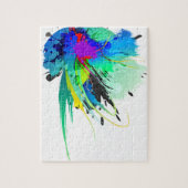 Abstracte Peacock Paint Spletters Legpuzzel (Verticaal)