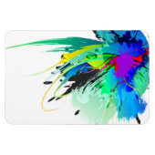 Abstracte Peacock Paint Spletters Magneet (Horizontaal)