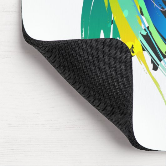 Abstracte Peacock Paint Spletters Muismat (Hoek)