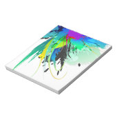 Abstracte Peacock Paint Spletters Notitieblok (Linkerzijde)