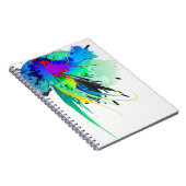 Abstracte Peacock Paint Spletters Notitieboek (Rechterzijde)