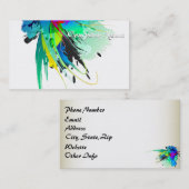 Abstracte Peacock Paint Spletters Visitekaartje (Voorkant / Achterkant)
