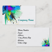 Abstracte Peacock Paint Spletters Visitekaartje (Voorkant / Achterkant)