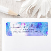 Abstracte Peacock, Waterverf Adresetiketten Etiket (Insitu)